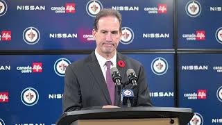 Winnipeg Jets postgame media vs Utah Hockey Club HC Scott Arniel [upl. by Anaehr]