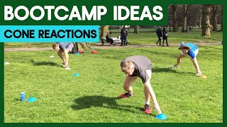 Cone Reactions  Boot Camp Workout Training Ideas For Instructors [upl. by Eillib]