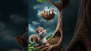 The Brave Little Squirrel  English Moral Story  shorts [upl. by Pascoe]