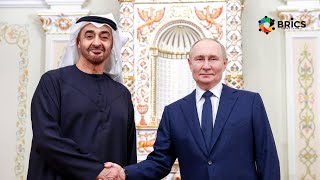 XVI BRICS Summit  President Putin Meets with UAE Leader Ahead of BRICS Summit 🇷🇺🇦🇪 [upl. by Anilad486]