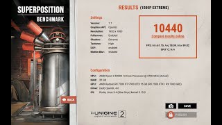 Superposition Benchmark 1080P Extreme  FreeBSD 141  Radeon RX 7900 GRE [upl. by Leventhal]