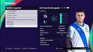 eFootball PES 2021 M ARAÚJO PUEBLA Rostro Real PS4 [upl. by Drawyeh]