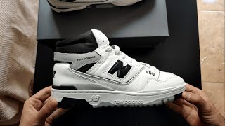 New Balance 650 Black amp White Close Look [upl. by Enegue]