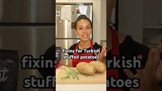 🇹🇷 10 things I bought for VEGAN KUMPIR 🥔 potato vegan recipe glutenfree plantbased kumpir yum [upl. by Nyltiac]