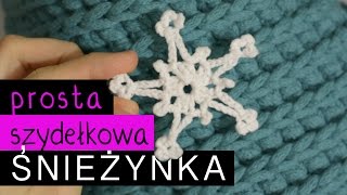 ❄ Prosta szydełkowa śnieżynka na choinkę ❄ 🎄 Śnieżynka na szydełku [upl. by Enyledam634]