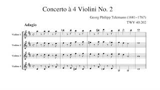 Telemann Concerto for 4 No 2 TWV 40202 Mvt 1 [upl. by Enej]