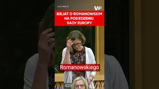 Biejat o Romanowskim na posiedzeniu Rady Europy [upl. by Teyut]