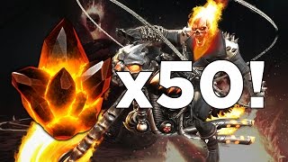 Opening 50x Ghost Rider Crystals  Marvel Contest of Champions Crystal Opening [upl. by Aicats]