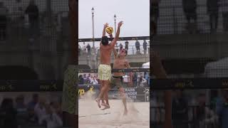 JOUST Rookie vs Olympian 🙊 beachvolleyball [upl. by Kirshbaum95]