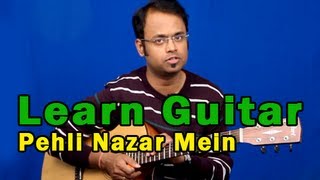 Pehli Nazar Mein  Atif Aslam Guitar Lesson  1 Chord Only [upl. by Enasus]