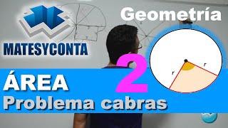 Área circunferencia y sector circular Cabra fuera redil Geometría Matemáticas  MATESYCONTA [upl. by Efrem]