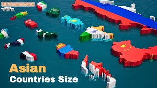 Asian Countries Size Comparison 3dcomparison [upl. by Othello]