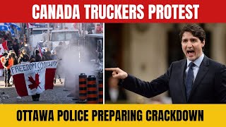 Ottawa Police vow to end the truckers dangerous protest  Update from Canada Freedom Convoy [upl. by Gitt]