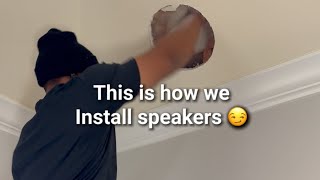 This is how we install speakers 51 surround sound with wiring [upl. by Anestassia]