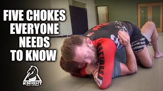 5 Chokes Everyone Needs to Know well Fiveish anyway  JiuJitsu Fundamentals [upl. by Rosaline]