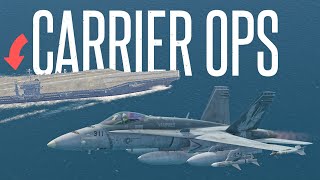 FA18C SIMULATOR CARRIER OPERATIONS  DCS World Gameplay [upl. by Ettenhoj]