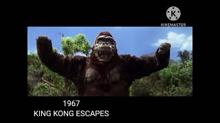 Evolution of King Kong chest beating 19332021 [upl. by Mharba]