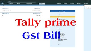 tally prime  gst in tally prime  gst entry in tally prime  how to make gst bill in tally [upl. by Annabal]