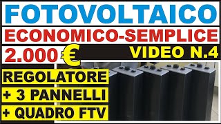 2000€ CON BATTERIE 6kWh  6 PANNELLI da 250W  REGOLATORE SEPARATO [upl. by Sinnod]