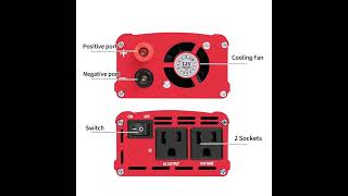 Modified Sine Wave Power Inverter 60HZ 2500W 2000W 1500W 600W Portable Mobile Power Supply [upl. by Thorwald]