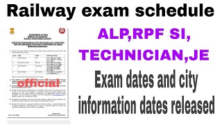 Railway exam schedule day by day full schedule releasedrrb exam dates [upl. by Einahpet]