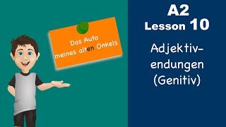 Learn German  Genitive adjective endings  Genitiv  German for beginners  A2  Lesson 10 [upl. by Cherida]