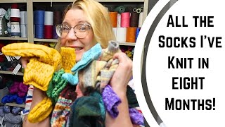 8 Months Of Sock Knitting Recap Showing Off All My Creations And Sharing A Personal Update [upl. by Adriano]