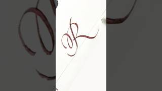 ❣️R❣️ calligraphy english handwriting shortsvideo font art cursive viralvideo trending yts [upl. by Meir581]