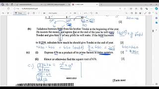 zimsec maths o level june 2024 paper 2 no5 [upl. by Ahsurej]