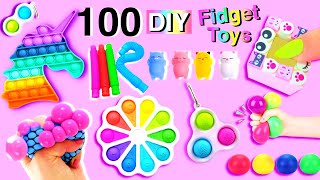 100 DIY FIDGET TOYS IDEAS  VIRAL TIKTOK FIDGET TOYS POP IT HACKS AND CRAFTS and more [upl. by Baudoin]