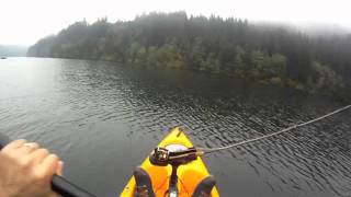 Filming kayak fly fishing with a GoPro [upl. by Nosahc870]