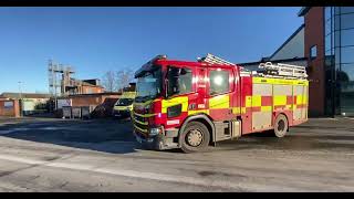 Leicestershire fire and rescue FES25p1 Coalville [upl. by Aidnyl]