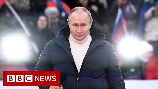 Russian President Putin speaks at Crimea celebration event  BBC News [upl. by Liliane]