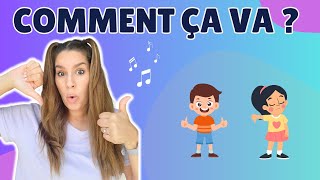 Bonjour les amis comment ça va   French song for kids [upl. by Ellicec]