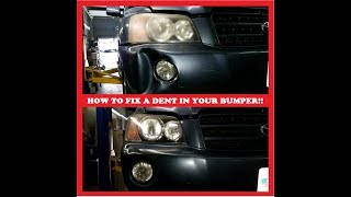 How to pop a dent out of a bumper FOR FREE [upl. by Enimisaj518]