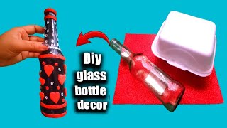 Homemade Glass Bottle Decoration Ideas diy  Bottle Decor ideas  Glass Bottle Crafts [upl. by Ettelocin480]