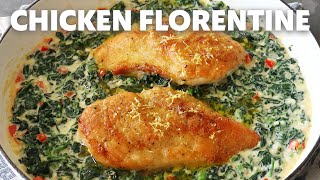 Chicken Florentine  Garlic Spinach Chicken  Food Wishes [upl. by Meyer865]