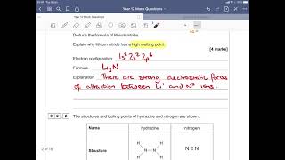 Bonding Exam Question AQA A Level Chemistry [upl. by Natsirc771]