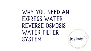 Why You Need A Reverse Osmosis Water Filter [upl. by Nnylatsirk]