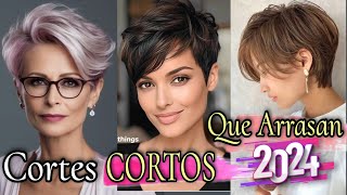 DISEÑO DE CORTE CORTO 2024 PIXIE TENDENCIA FEMENINA QUE ARRASAN LAS PELUQUERIAS [upl. by Eidnak]