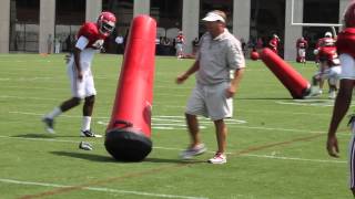 Alabama Safeties Tackling Drills 81214 [upl. by Ayaros]