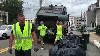 EZ Disposal McNeilus XC on a Mack LR in Waltham [upl. by Eidac820]