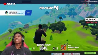 Hacker DDOS IShowSpeeds Server and Denies him 1st Win of OG Fortnite [upl. by Llerdnod]