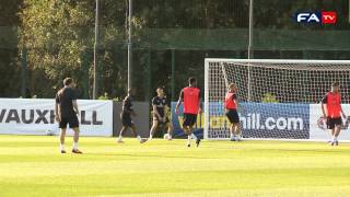 Moldova v England  John Terry Steven Gerrard amp team training at London Colney  FATV [upl. by Allveta]