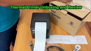 Thermal Printer 3 inch Auto Cut Receipt Printer Unboxing and Review 2022 [upl. by Airdnaid]