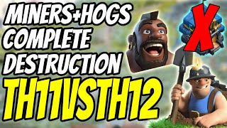 Th11vsTh12 Attack Strategy  Hybrid Attack  Clash of Clans [upl. by Layla600]