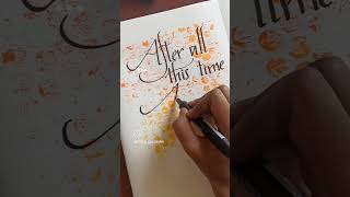 Subscribe for more videosItalic calligraphycalligraphy colors art love shorts writing pen [upl. by Sall361]