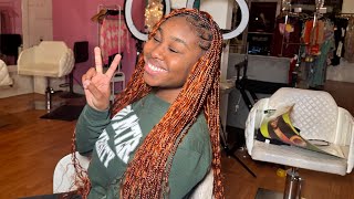 How To Do Boho Box Braids  Bohemian Knotless Braids Tutorial  Watch Me Braid [upl. by Lisk]