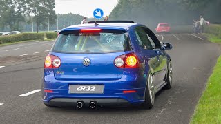 BEST OF VW GTIR Leaving Carmeet 2021 AntiLag Burnouts Launch  R32 R36 GTIs 6R 7R 8R VR6 [upl. by Carlynn]