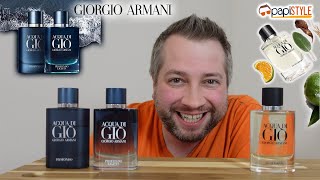 ACQUA DI GIO  NEW Eau de Parfum vs Profondo vs Profondo Lights  Review  Giorgio Armani [upl. by Aninad249]